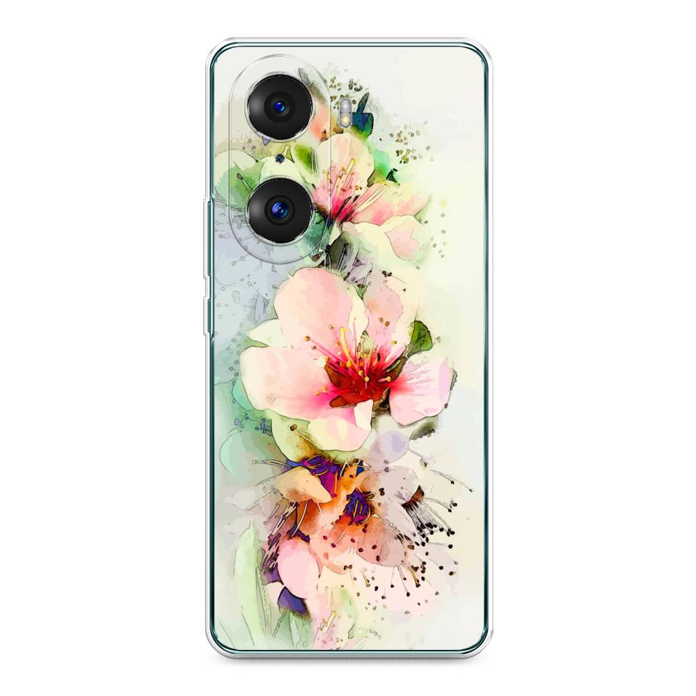 

Чехол на Honor 60 Pro "Нежные цветы", Зеленый;розовый, 6106750-2