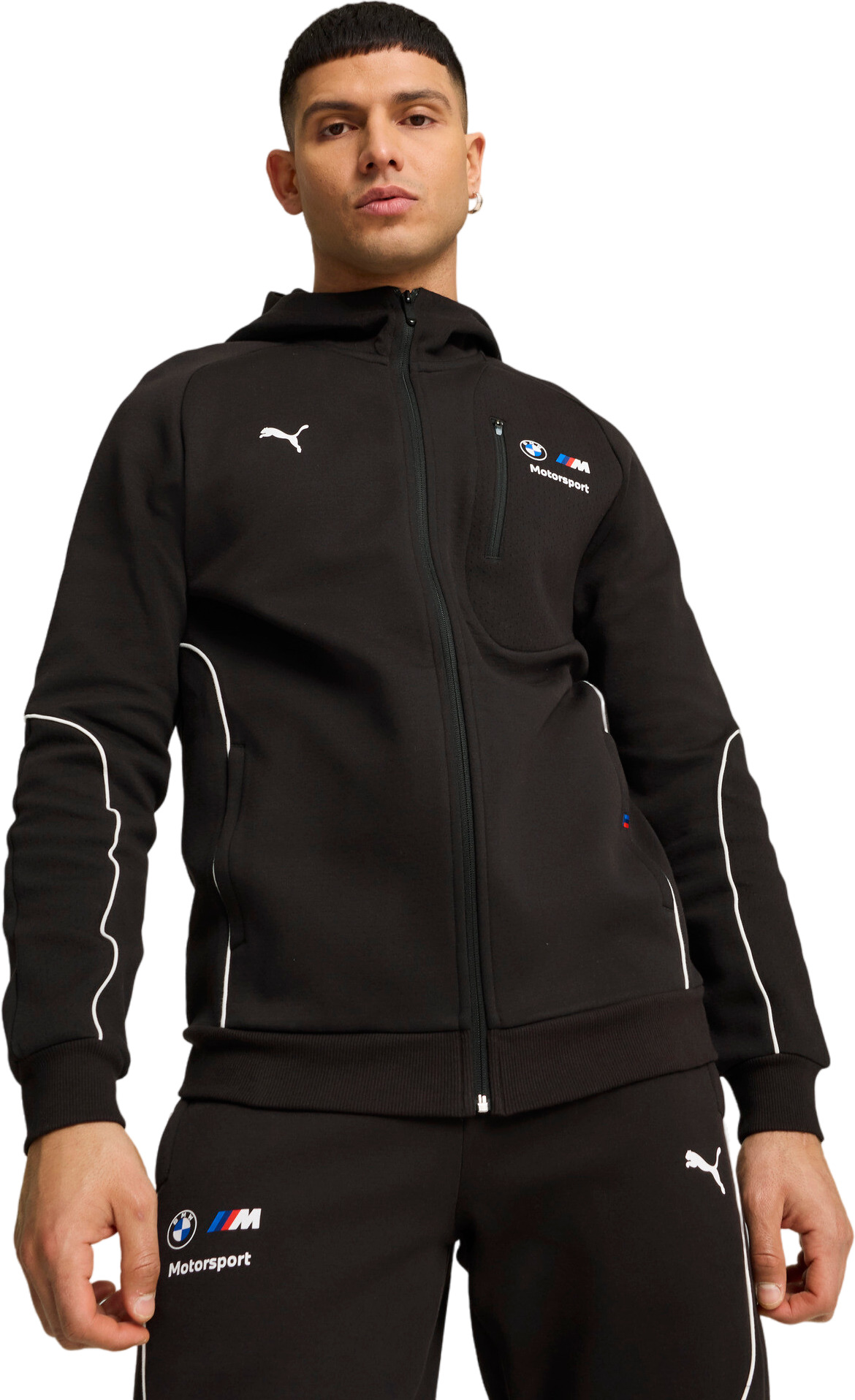 

Толстовка мужская PUMA BMW MMS SWEAT JKT черная M, Черный, BMW MMS SWEAT JKT