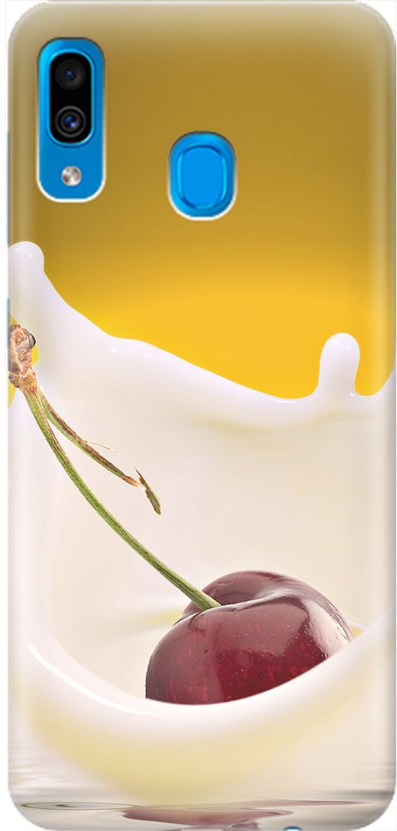 

Чехол на Samsung Galaxy A20/A30 с принтом "Ягода в молоке", Белый;желтый, 1967