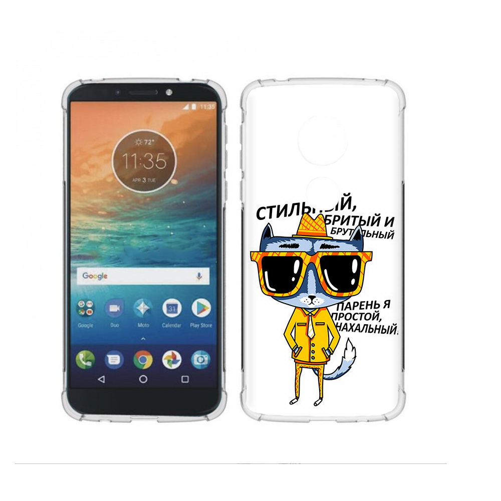 

Чехол MyPads Tocco для Motorola Moto G4 Play стильный кот (PT115793.374.625), Прозрачный, Tocco