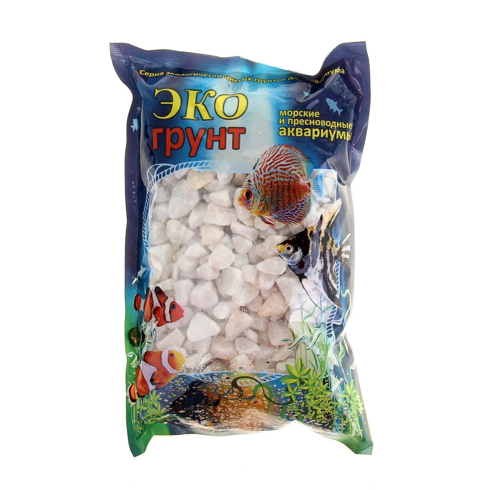 Мраморная крошка 5 - 10 мм, 1 кг, белая