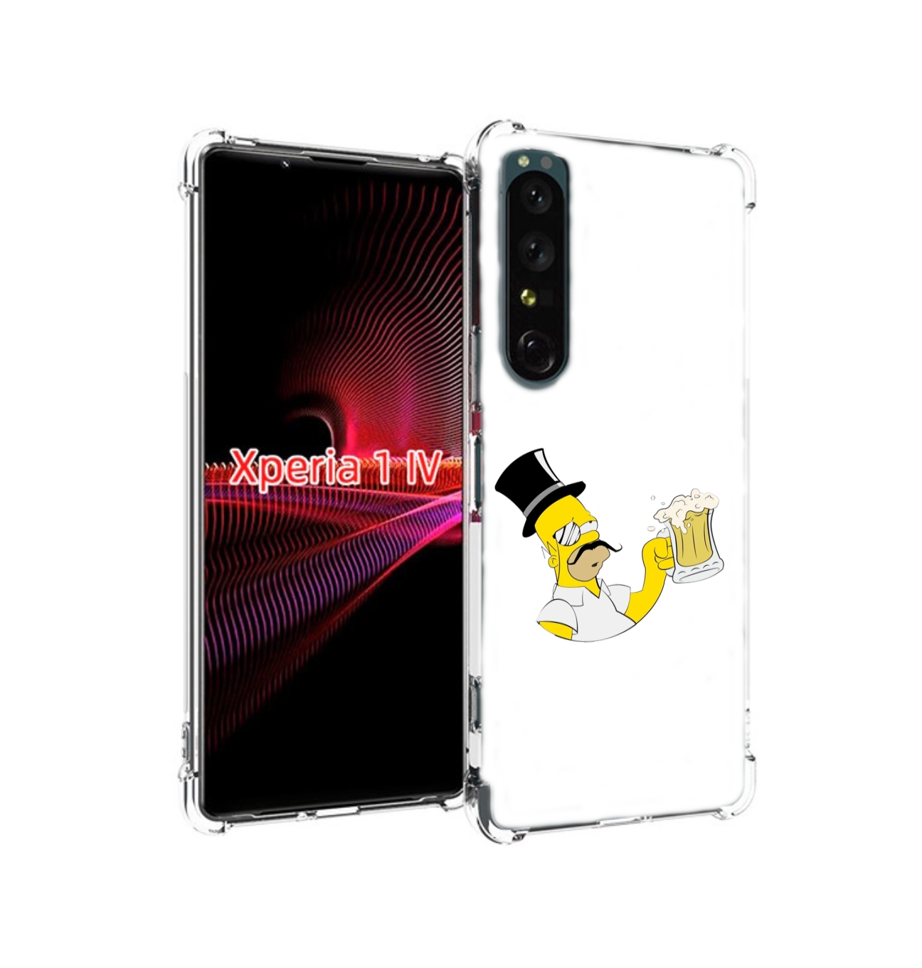 

Чехол накладка MyPads гомер-с-напитком для Sony Xperia 1 IV, Прозрачный, Tocco