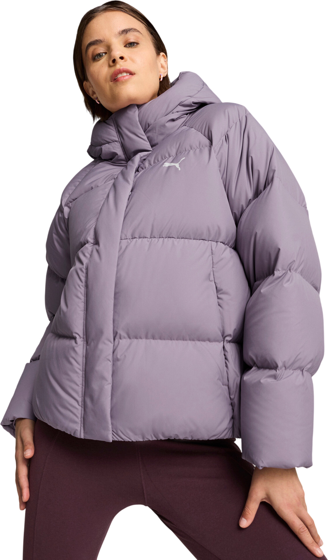 

Пуховик женский PUMA Down Puffer Jacket фиолетовый XL, Down Puffer Jacket