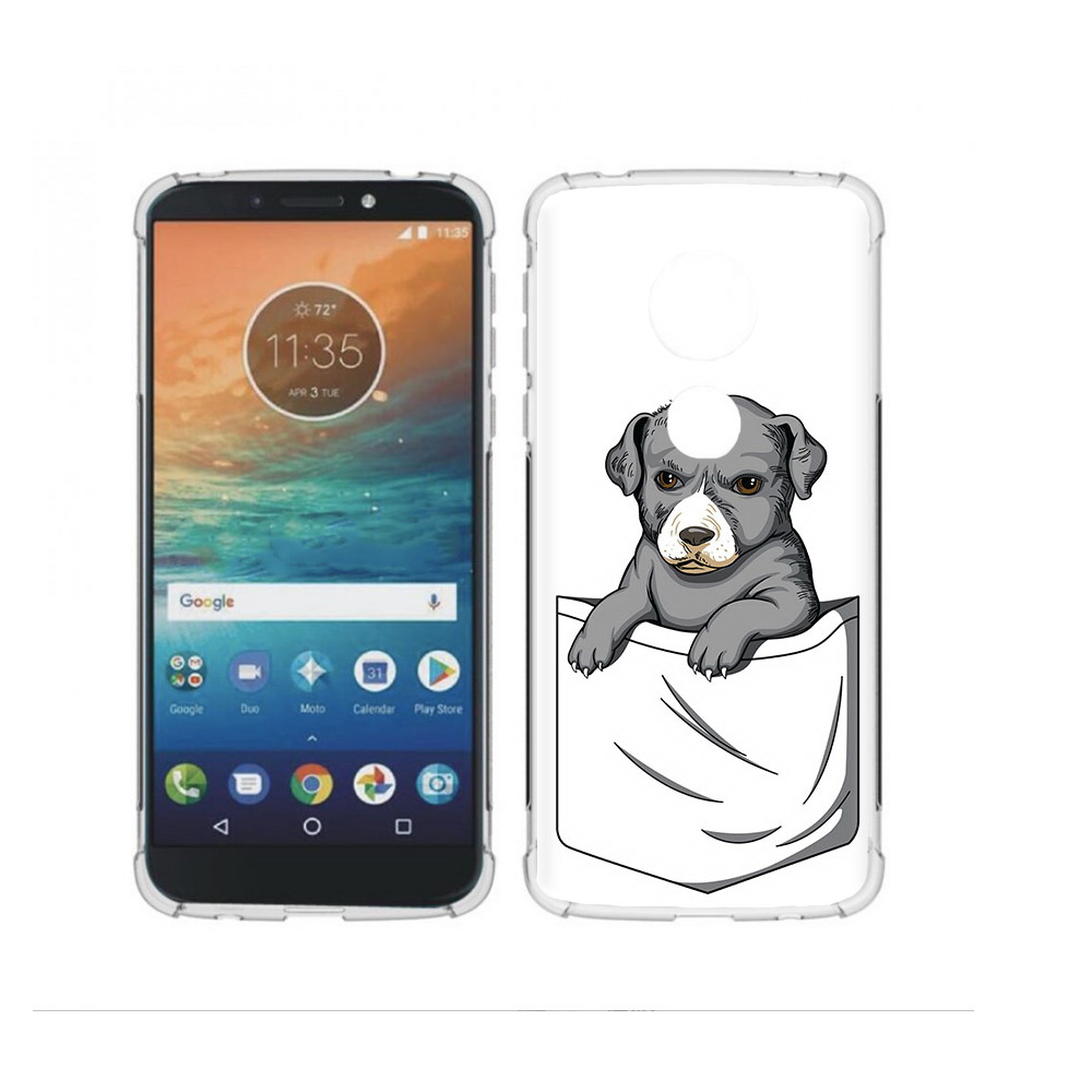 

Чехол MyPads Tocco для Motorola Moto G4 Play собачка в кармане (PT115793.374.611), Прозрачный, Tocco