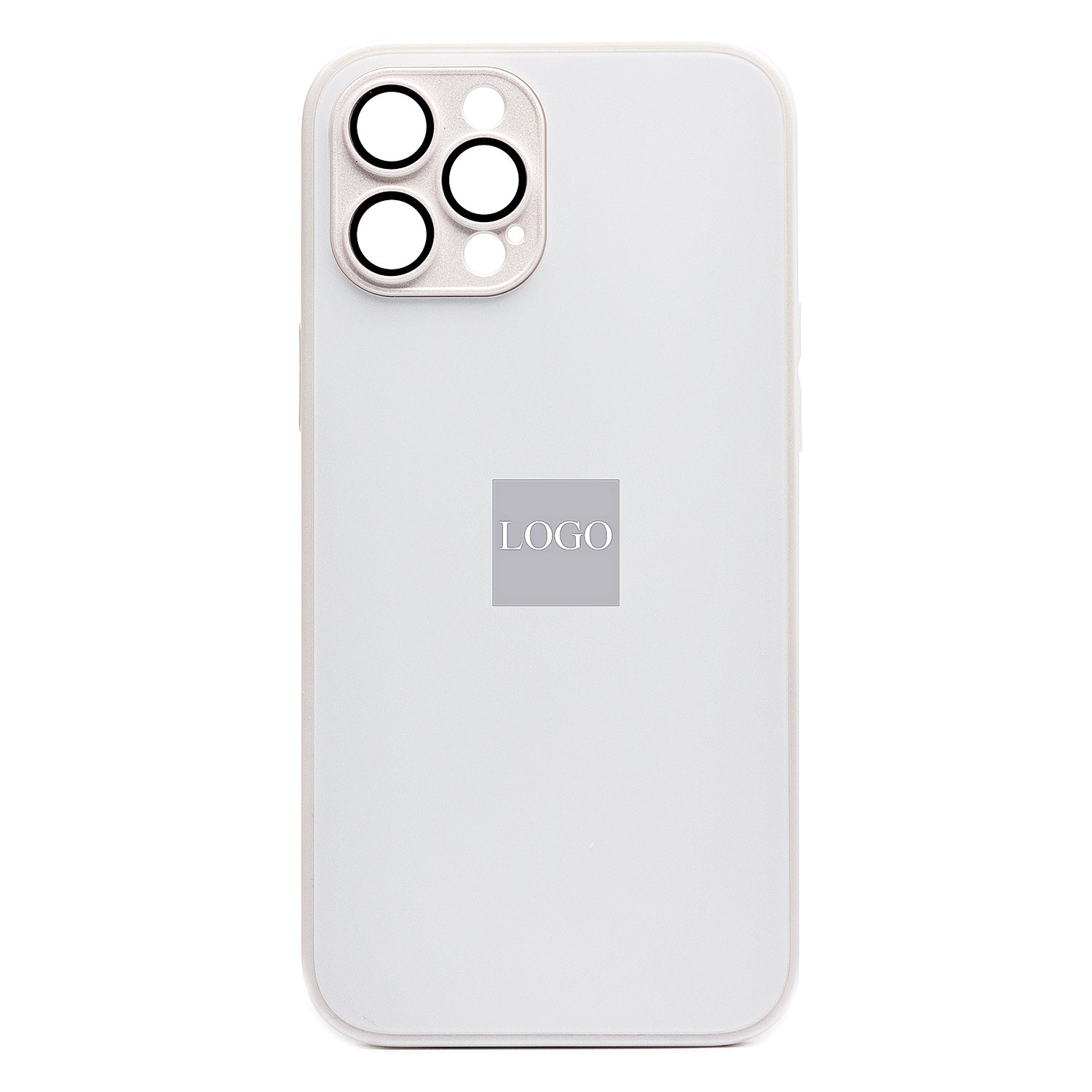 Чехол iPhone 12 Pro Max силиконовый MagSafe Glass <белый> (премиум)