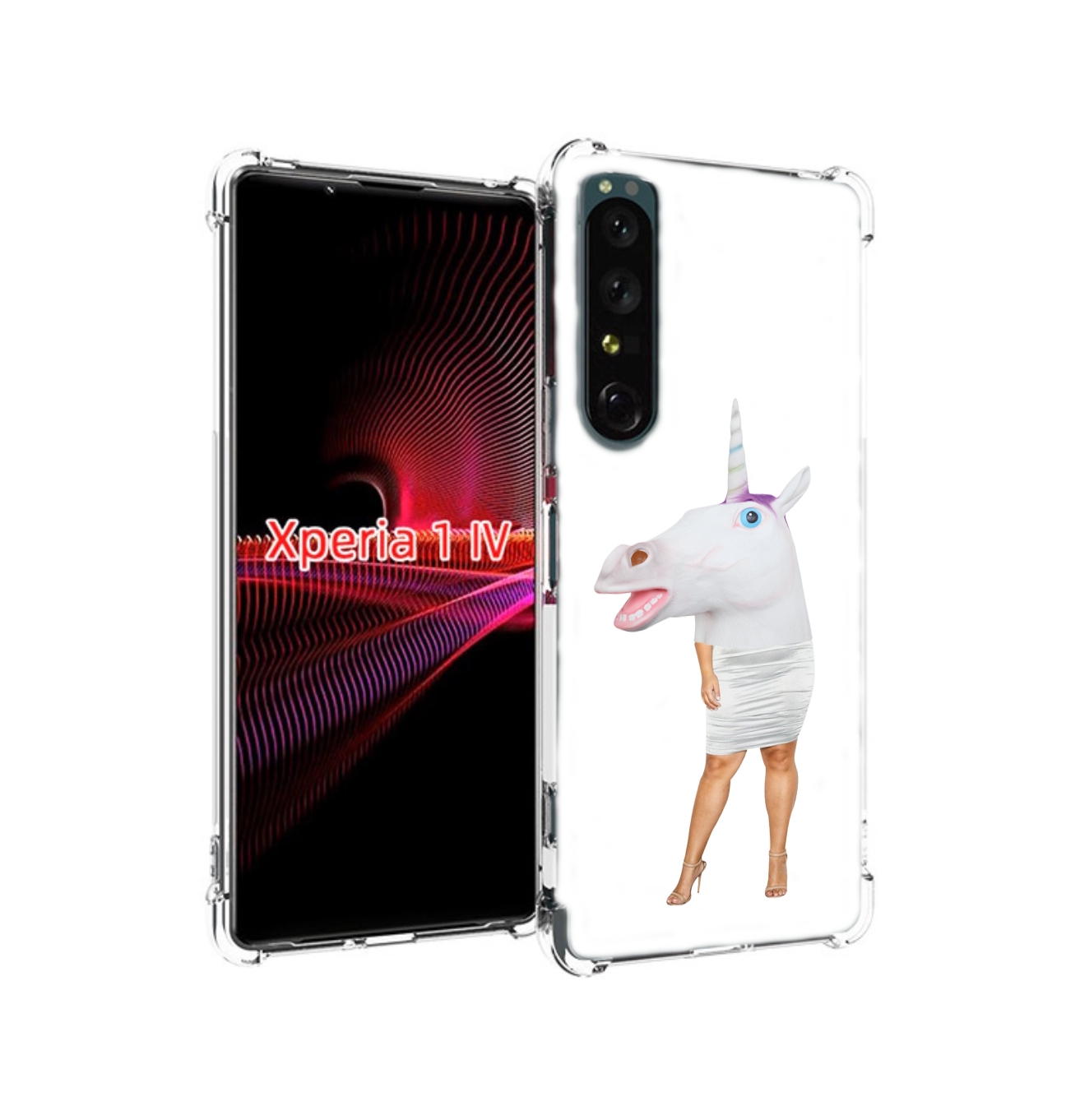 

Чехол накладка MyPads голова-единорога для Sony Xperia 1 IV, Прозрачный, Tocco