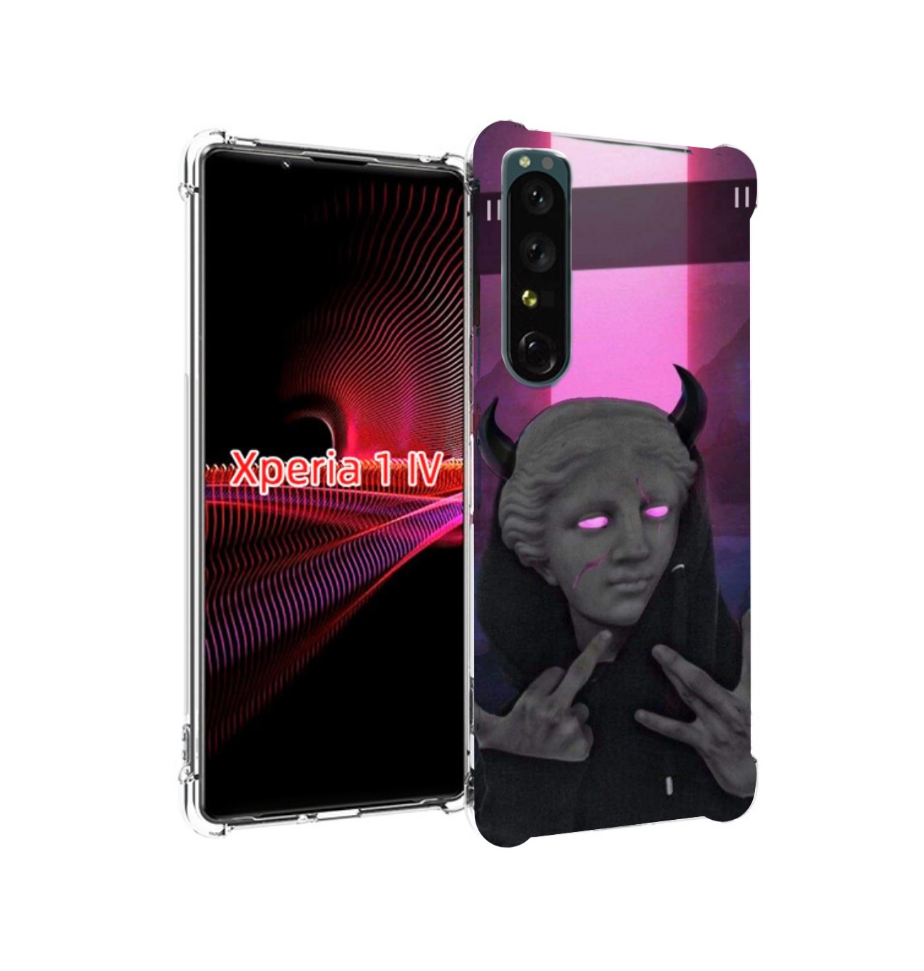 

Чехол накладка MyPads глитч-статуя для Sony Xperia 1 IV, Прозрачный, Tocco