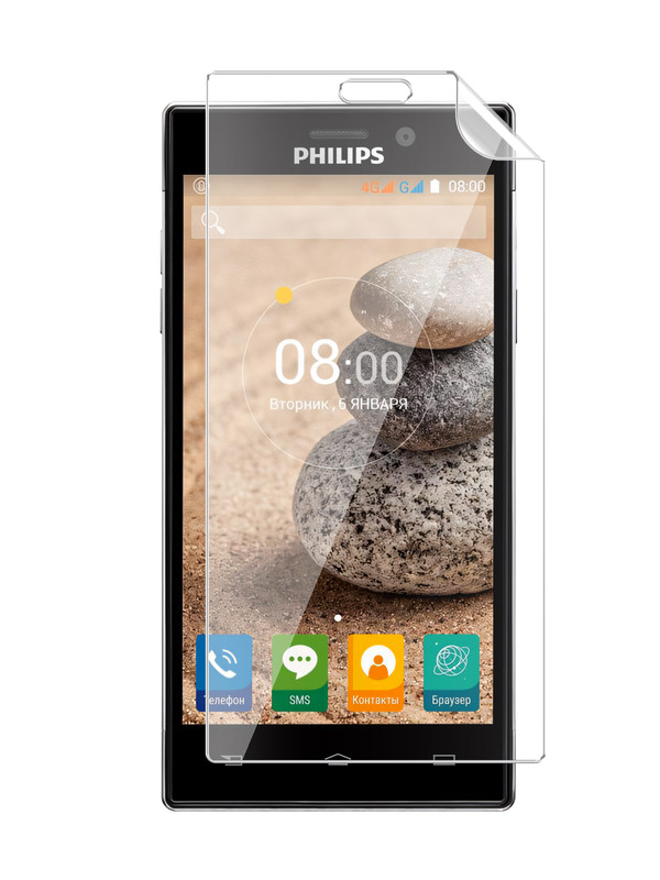 

Защитная плёнка Brozo на Philips Xenium V787 гидрогелевая, прозрачная, Philips Xenium V787