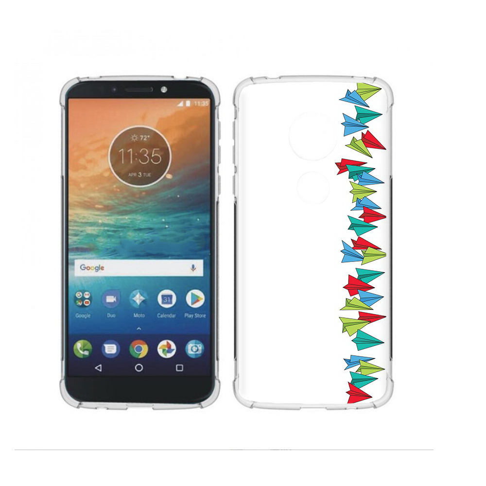 

Чехол MyPads Tocco для Motorola Moto G4 Play самолетики из листочков (PT115793.374.593), Прозрачный, Tocco