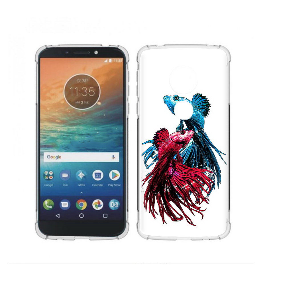 

Чехол MyPads Tocco для Motorola Moto G4 Play рыбы петушки (PT115793.374.592), Прозрачный, Tocco