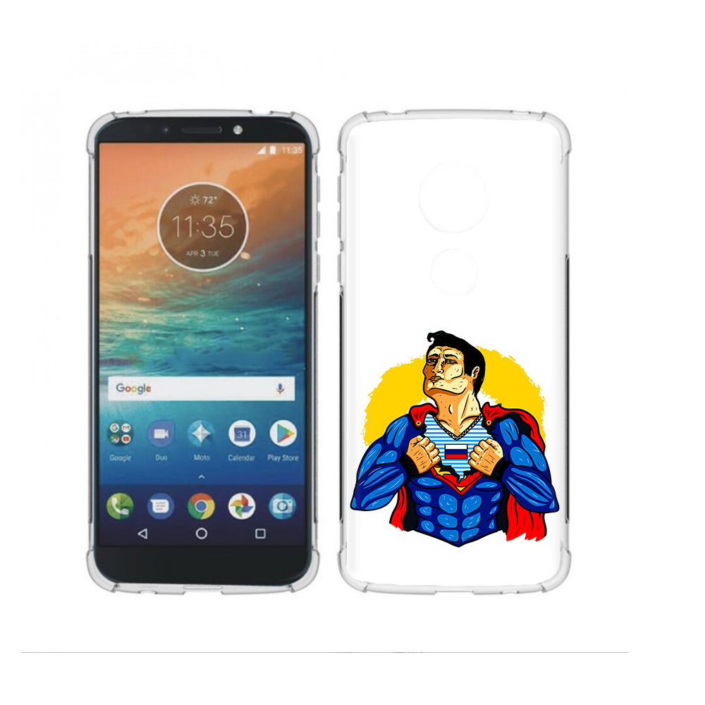 

Чехол MyPads Tocco для Motorola Moto G4 Play русский супермен (PT115793.374.591), Прозрачный, Tocco