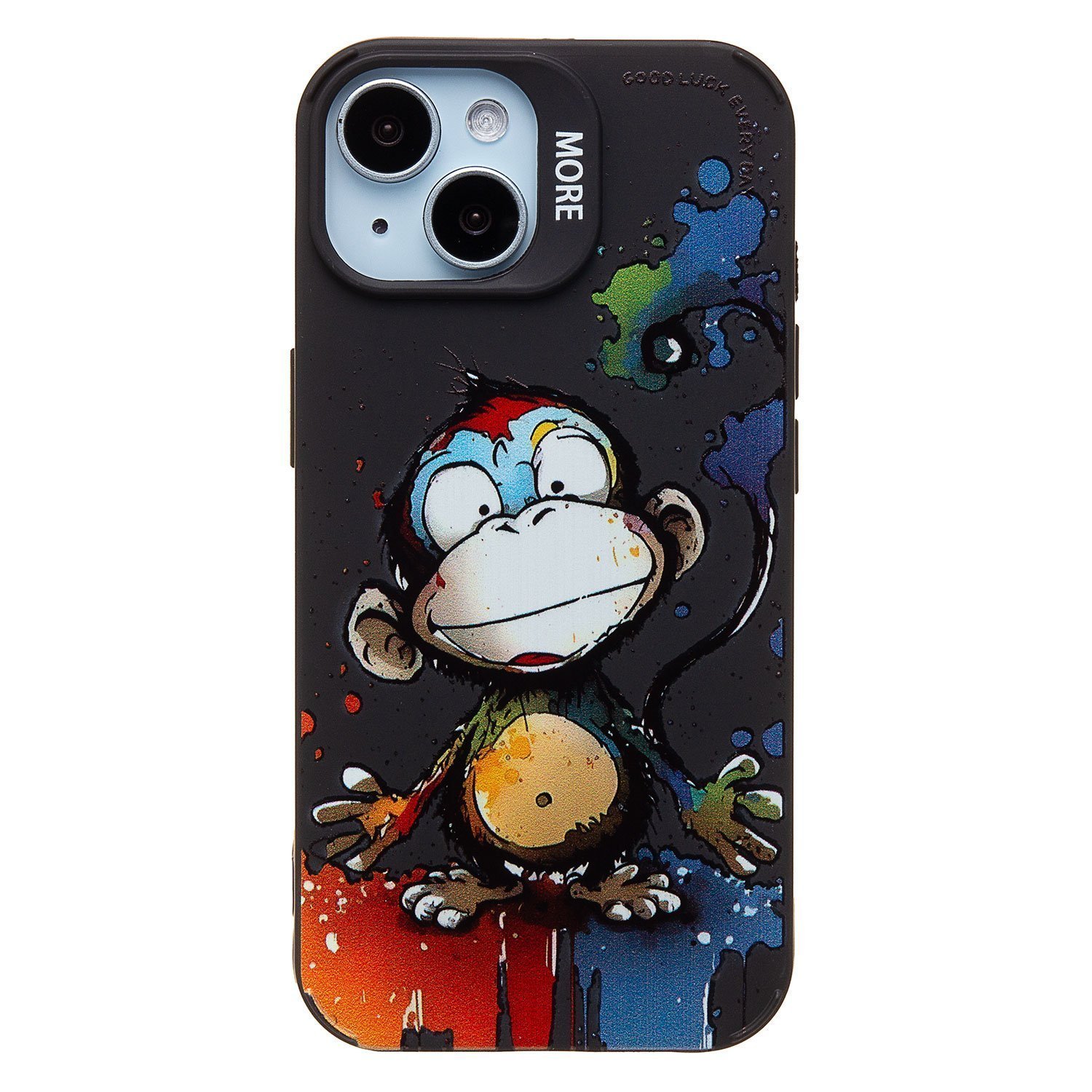 

Чехол iPhone 15 силиконовый (рис. 335/обезьяна) <черный>