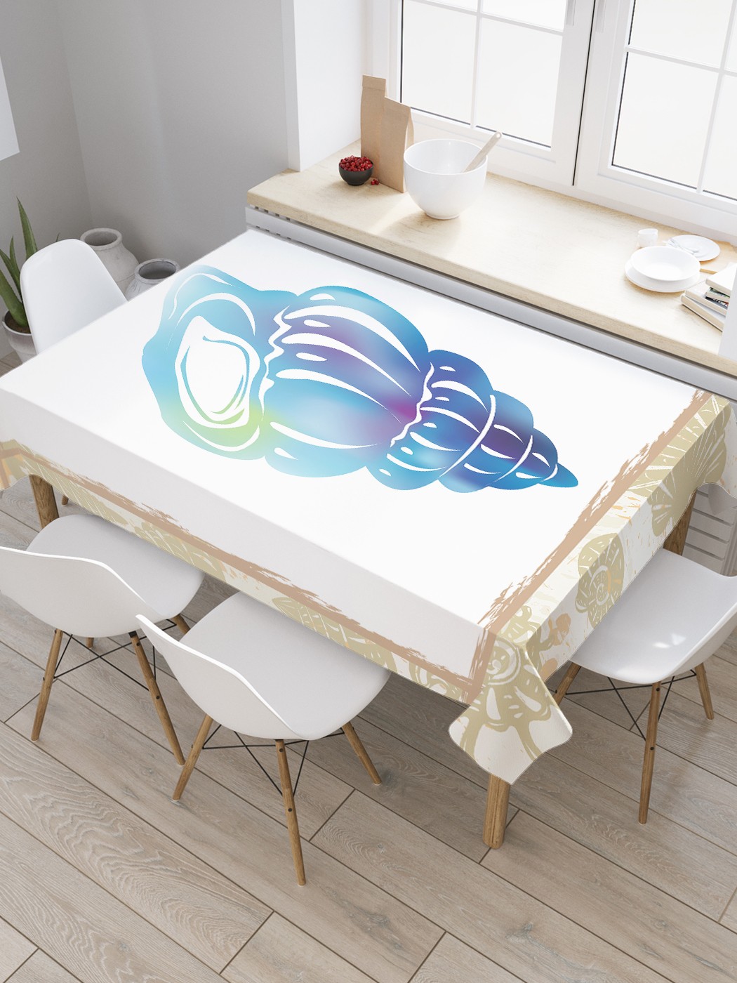 

Скатерть прямоугольная JoyArty "Большая раковина" из сатена, 120x145 см, Красный, Большая раковина