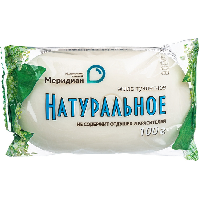 Мыло туалетное 100г Натуральное Меридиан