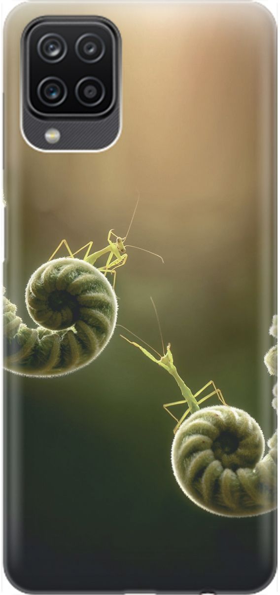 

Чехол на Samsung Galaxy A12/M12 с принтом "Пара богомолов", Бежевый;зеленый, 1530