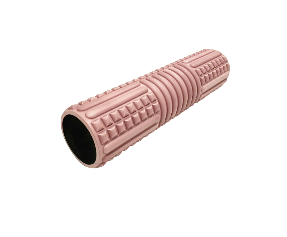 Ролик массажный для йоги Coneli Yoga Stripe 45x11 см розовый