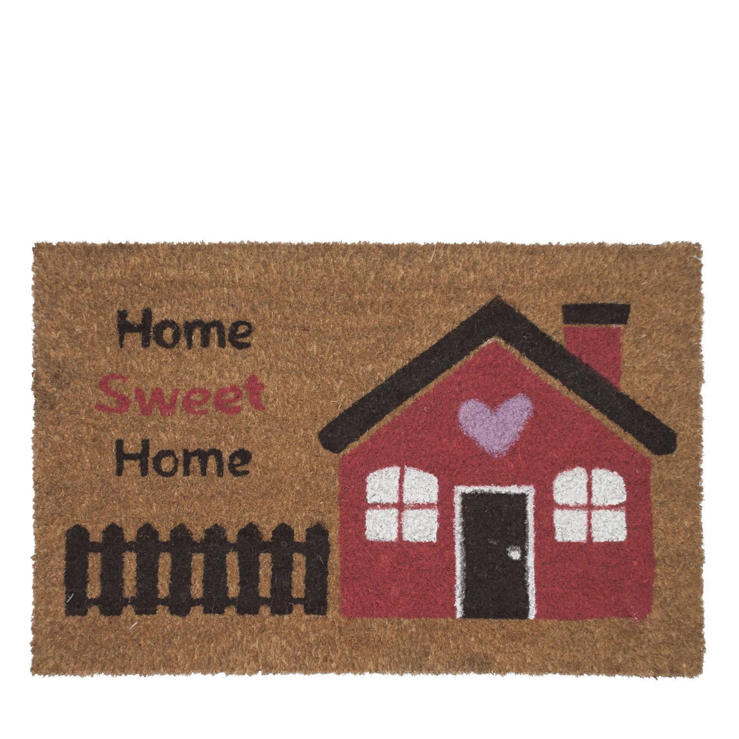 Коврик придверный Borghouse Home sweet home red размер 60 x 40 см