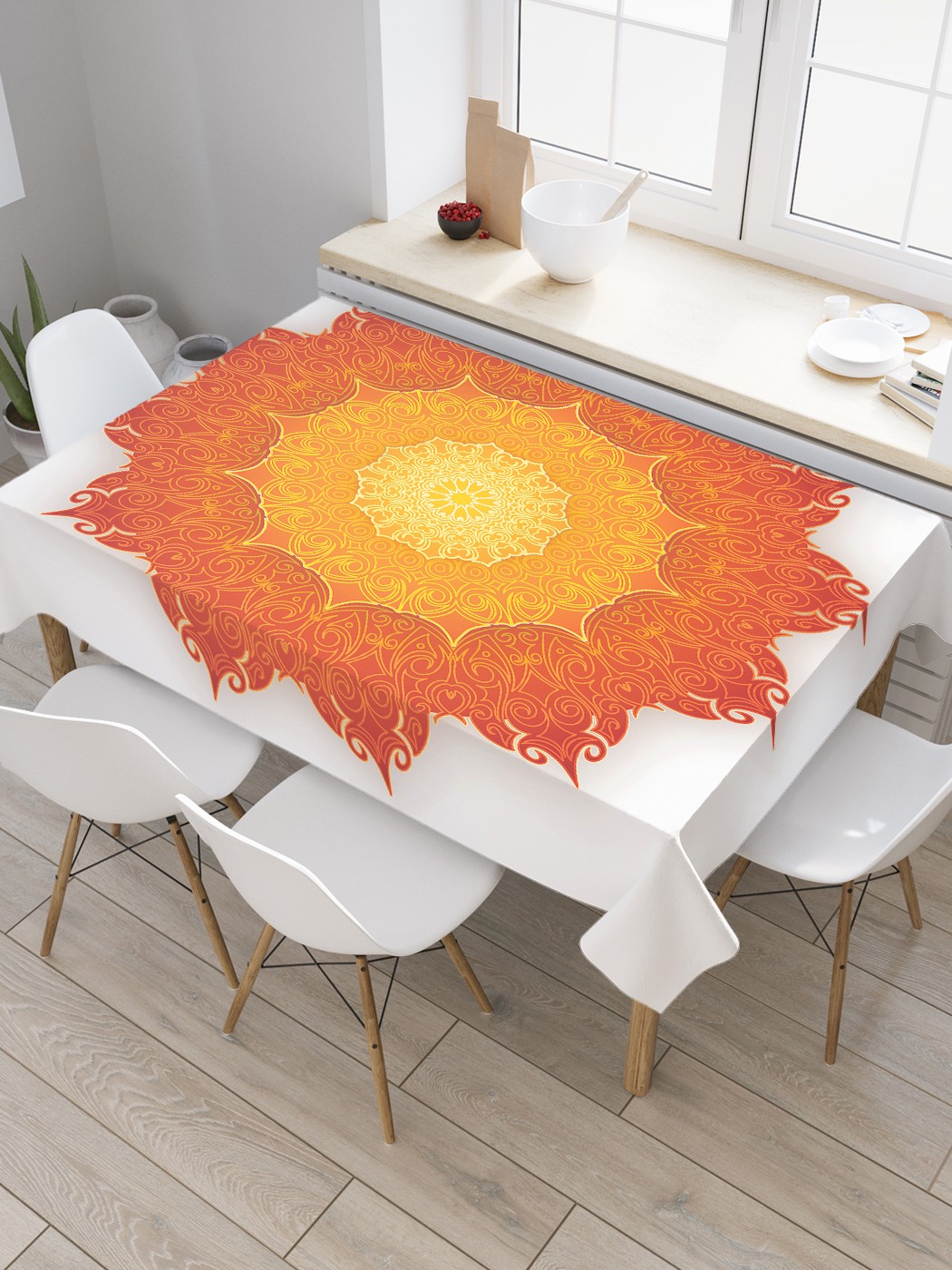 

Скатерть прямоугольная JoyArty "Декоративный винтаж мандалы" из сатена, 120x145 см, Фиолетовый, Декоративный винтаж мандалы