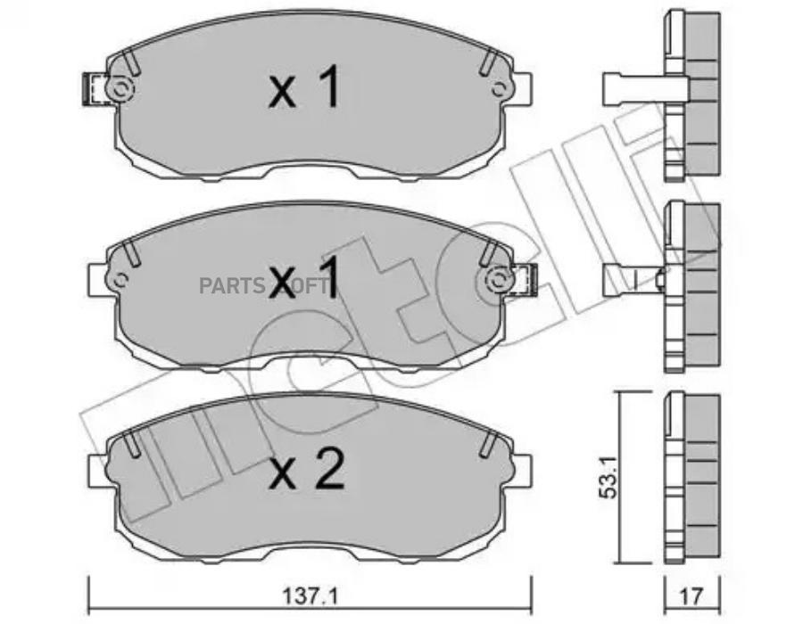 Тормозные колодки METELLI 22-0404-0