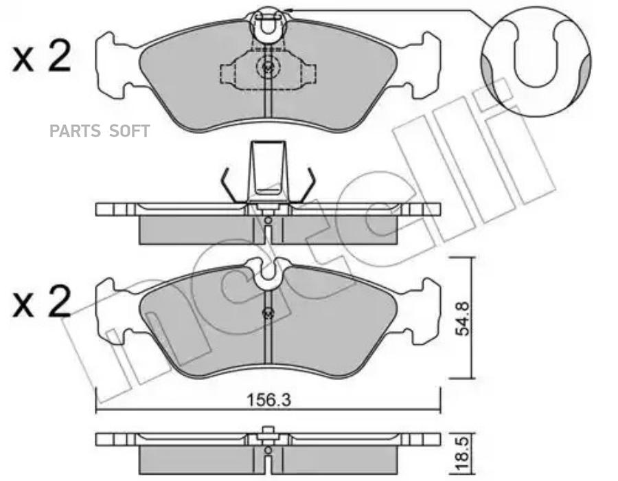 

Тормозные колодки METELLI 22-0311-0