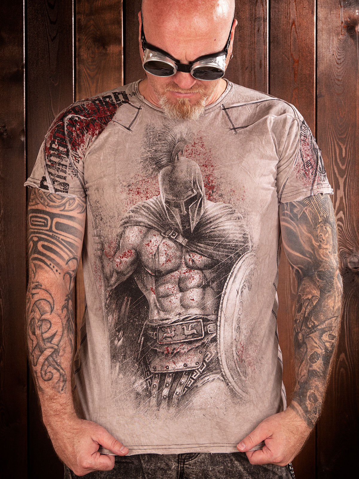

Футболка мужская SINNER's BONES DB-TS2202 бежевая 5XL, Бежевый, DB-TS2202