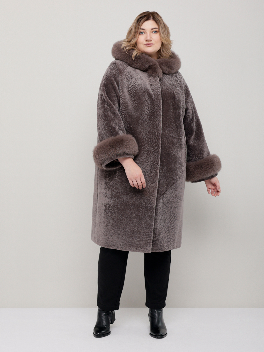 

Шуба женская ALEF коричневая, 3119/100