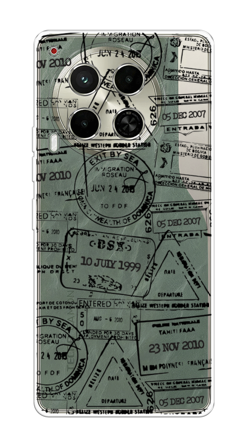 

Чехол на Tecno Camon 30 5G "Visa stamps 2", Белый;черный;серый, 305550-1