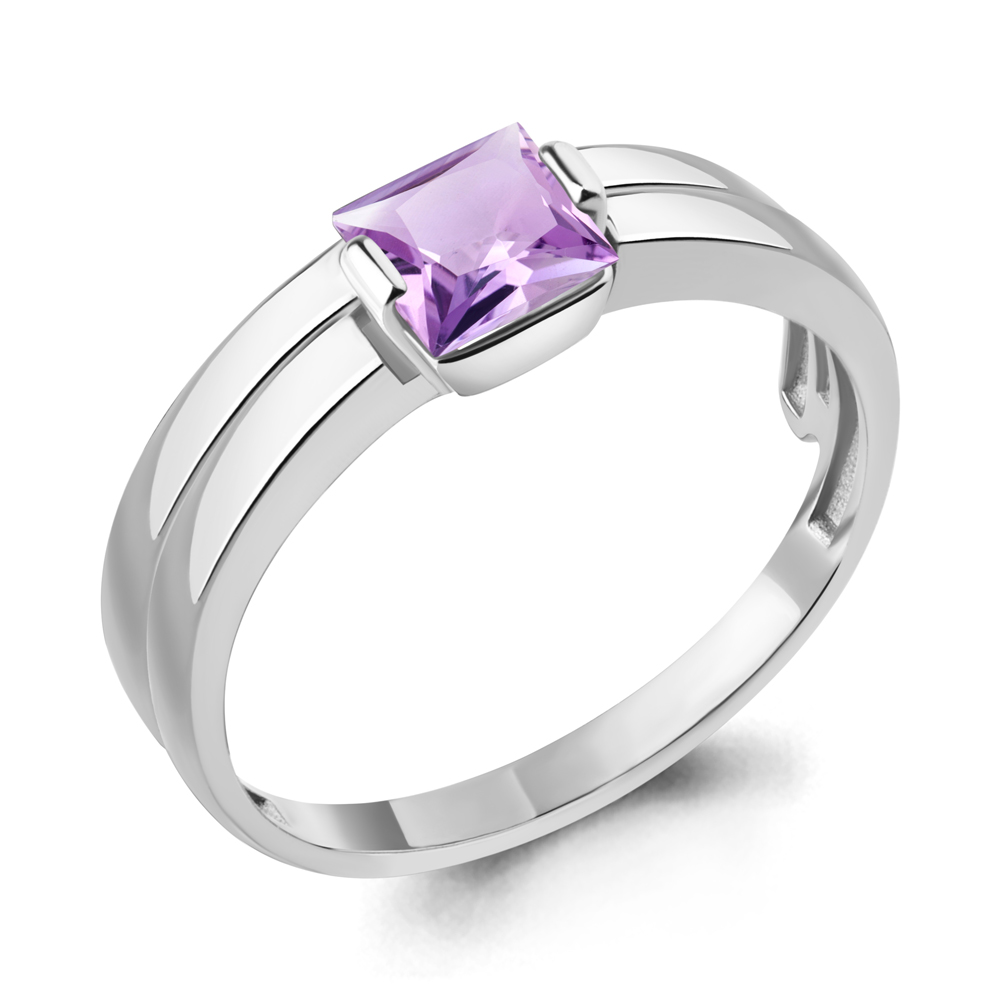 

Кольцо из серебра с аметистом Aquamarine Aquamarine 6955304_925_р р. 20,5, 6955304_925_р