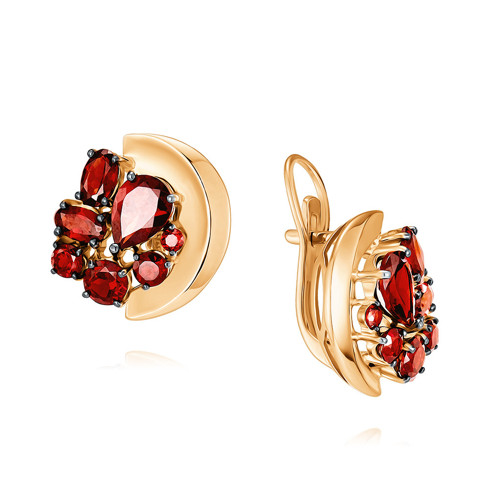 

Серьги из красного золота с гранатом ADAMAS 24037968/01-А50-655, 24037968/01-А50-655