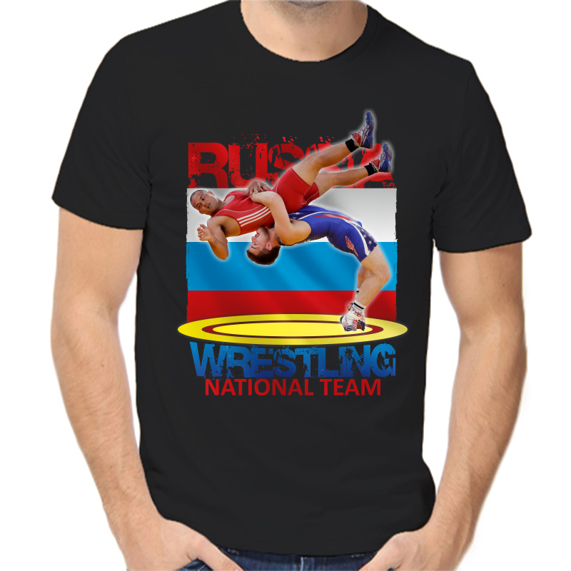 

Футболка мужская черная 52 р-р russia wrestling national team, Черный, fm_wrestling_national_team