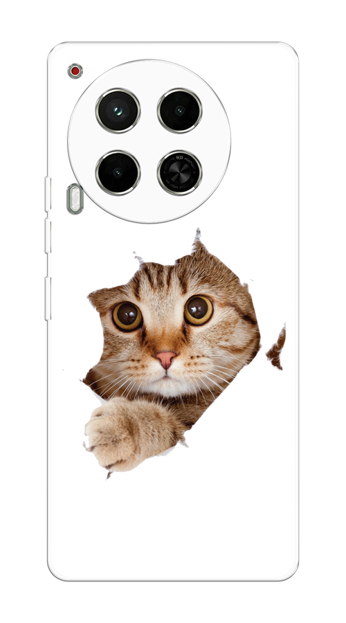 

Чехол на Tecno Camon 30 5G "Кот и бумага", Белый;коричневый, 305550-1