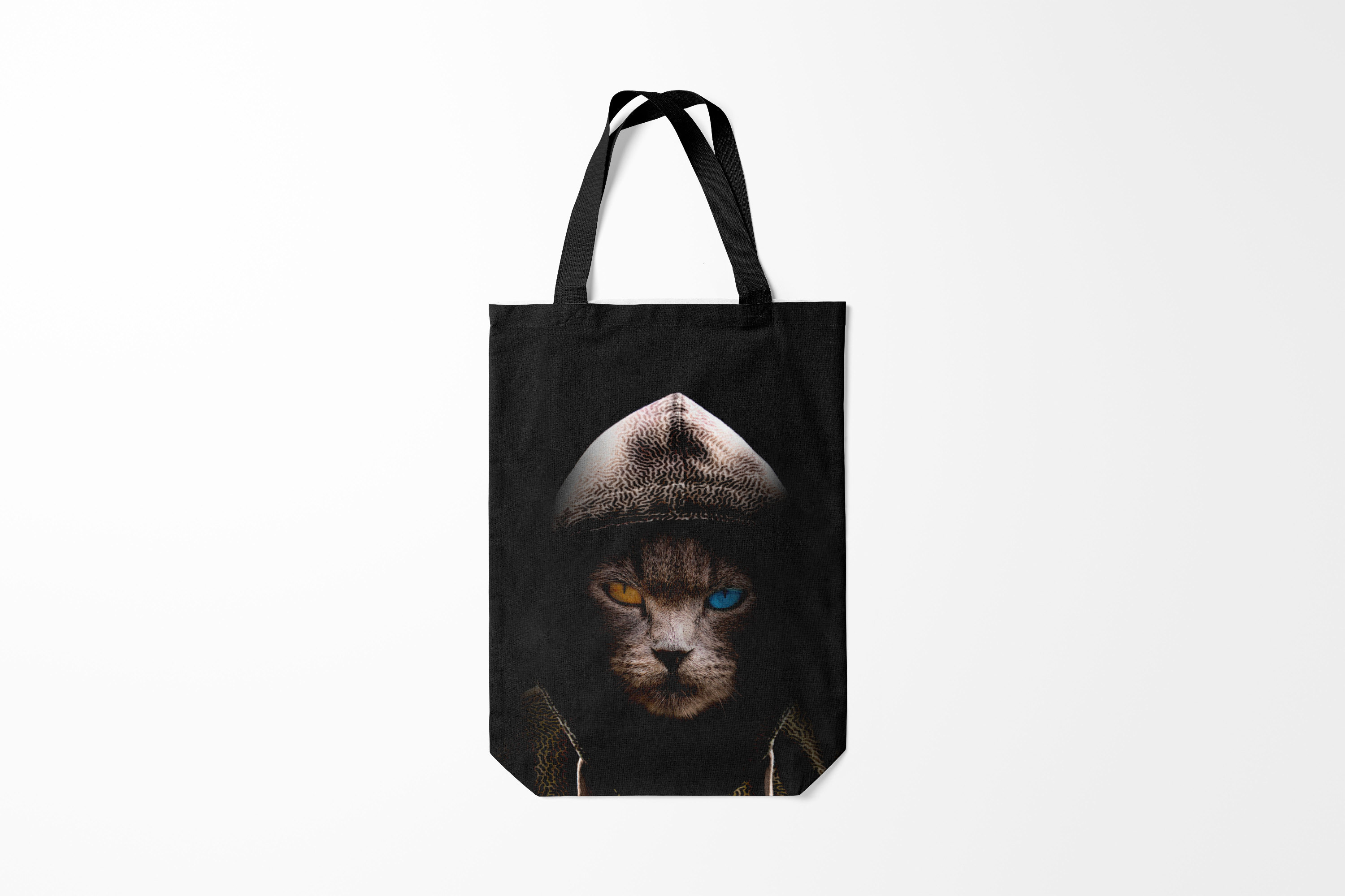 

Сумка шoппер унисекс Burnettie Коты и кошки черные, зеленый, Коты и кошки черные