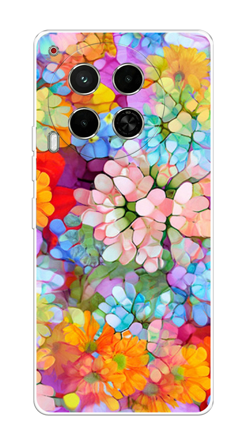 

Чехол на Tecno Camon 30 5G "Цветы витраж", Оранжевый;розовый;голубой, 305550-1