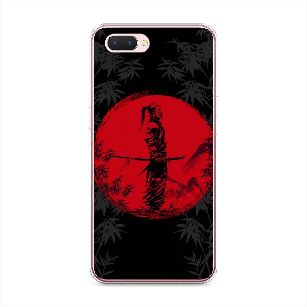 

Чехол на Oppo A3s "Самурай на красном фоне", Черный;красный;серый, 252050-4