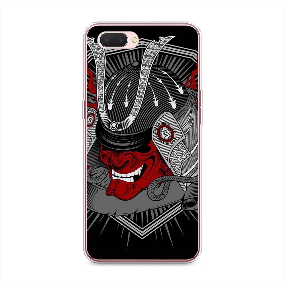

Чехол на Oppo A3s "Красная маска самурая", Белый;красный;черный, 252050-4