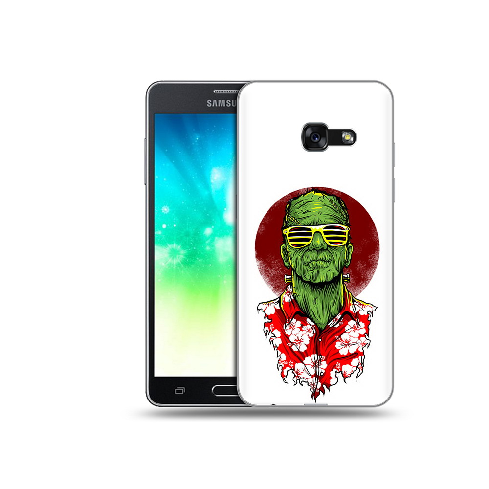 

Чехол MyPads Tocco для Samsung Galaxy A3 (2017) крутой зеленый мужчина в очках, Прозрачный, Tocco