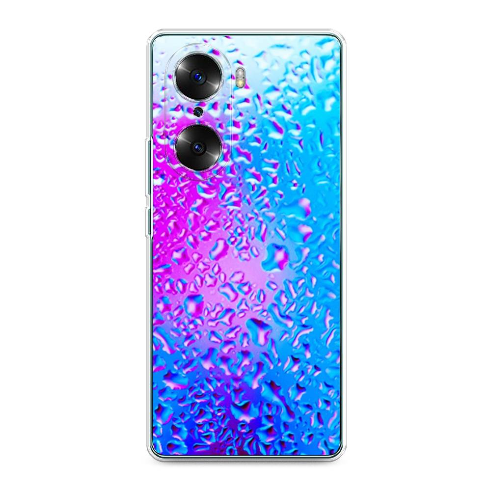 

Чехол на Honor 60 "Капли на стекле", Голубой;розовый, 6106650-3