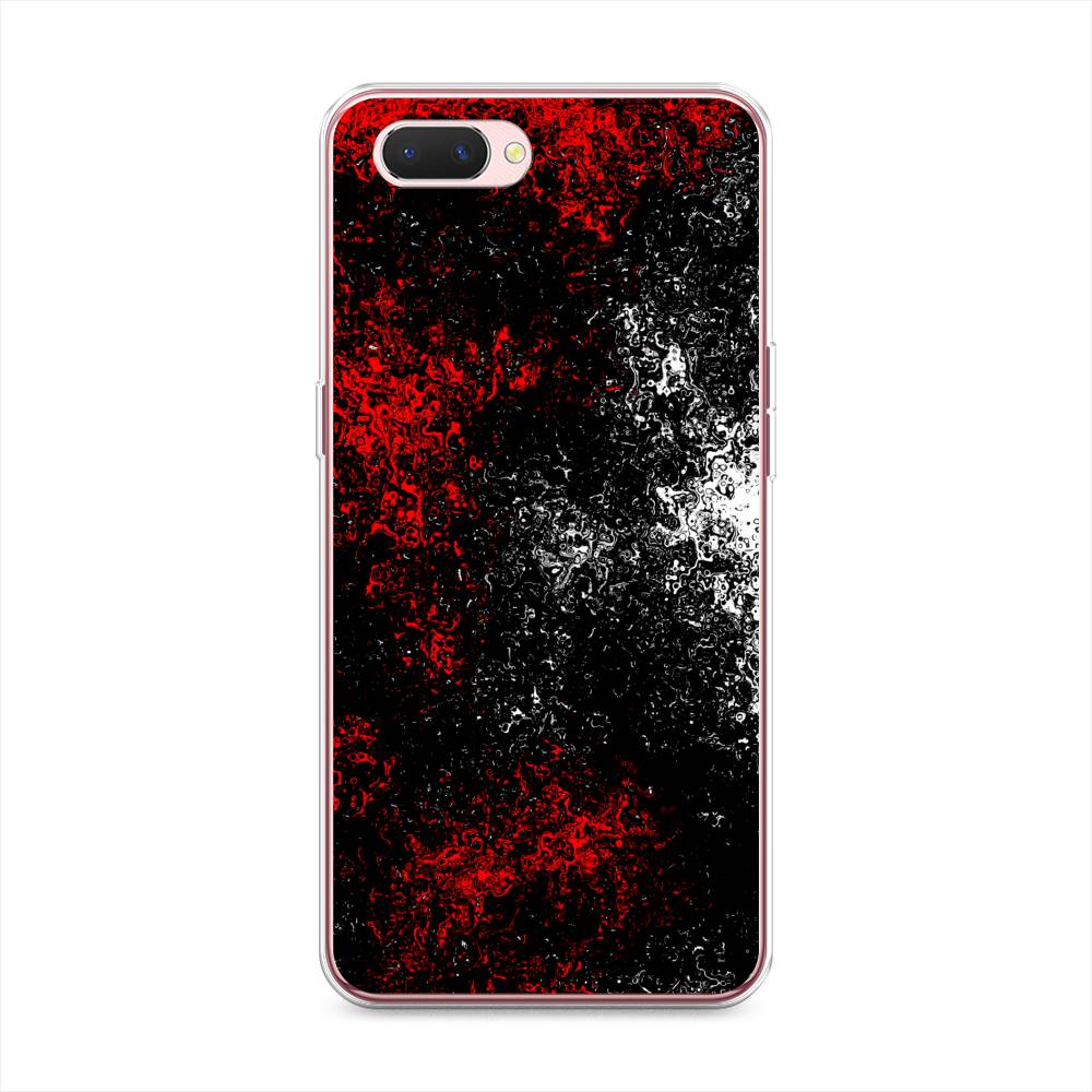 

Чехол на Oppo A3s "Монотипия", Красный;черный;белый, 252050-3