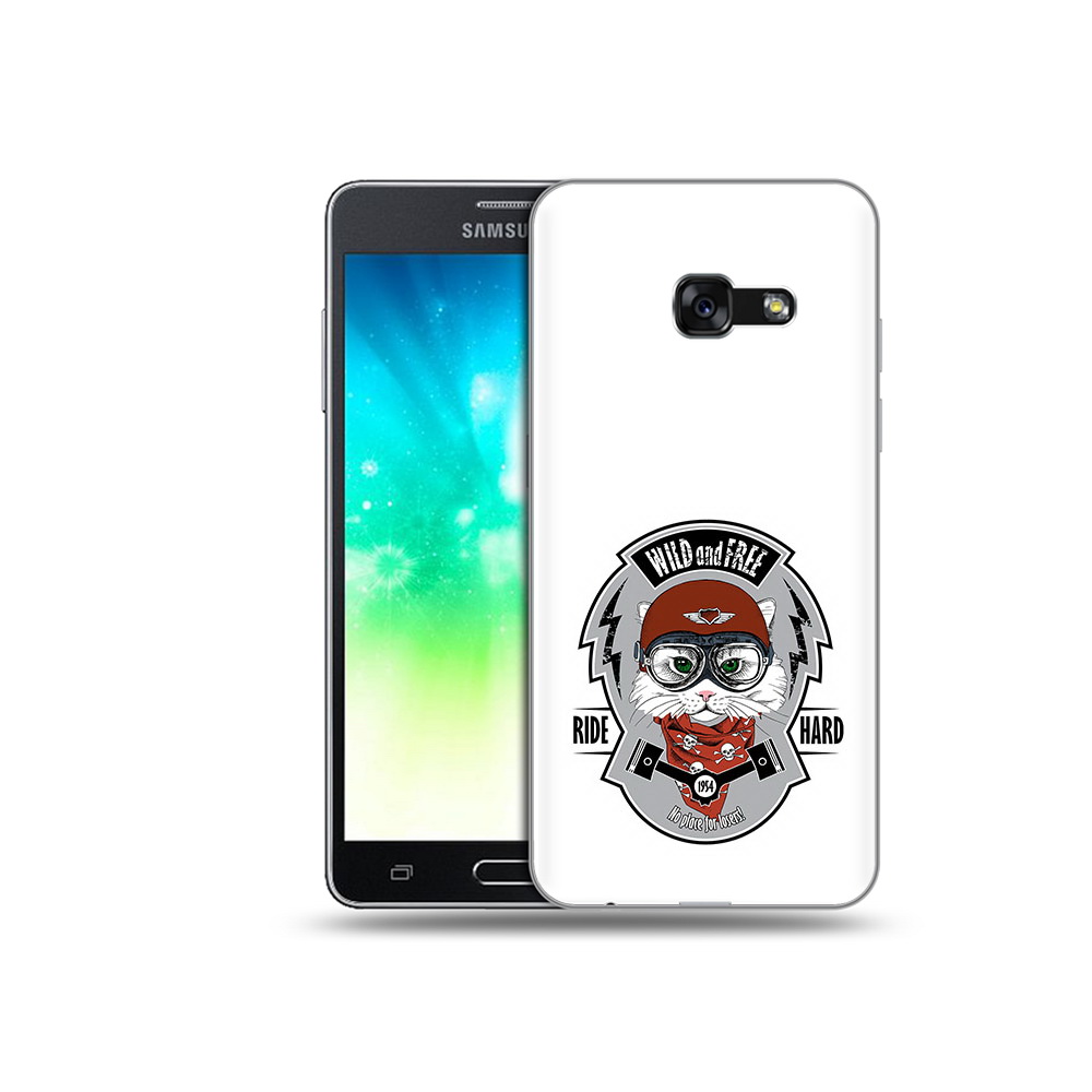 Чехол MyPads Tocco для Samsung Galaxy A3 (2017) кошка в шлеме (PT51197.565.404)