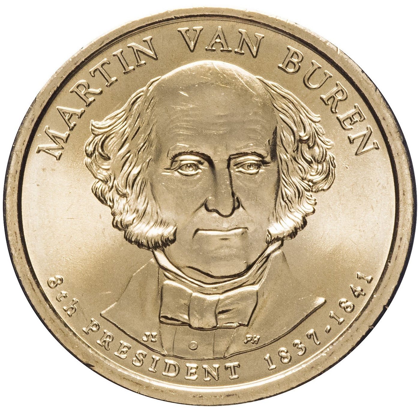 

Монета 1 доллар Мартин Ван Бюрен, Президенты, США 2008 UNC