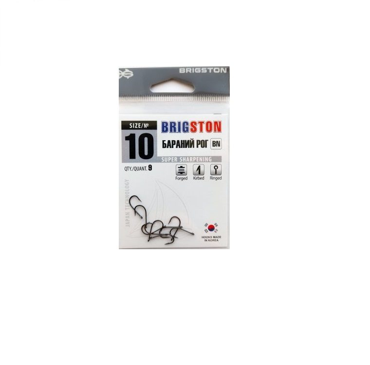 

Крючок одинарный BRIGSTON "BAITHOLDER - RING 2BН" №10 упаковка 10 шт.