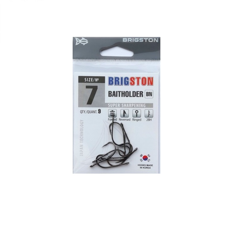 

Крючок одинарный BRIGSTON "BAITHOLDER - RING 2BН" №7 упаковка 9 шт.