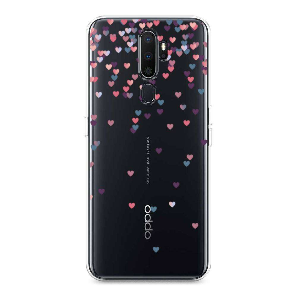 

Чехол на Oppo A5 "Посыпка сердечки", Розовый;фиолетовый, 251950-3