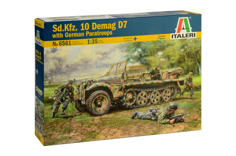 

Сборная модель Italeri 1/35 Тягач Sd.Kfz. 10 DEMAG D7 с немецкими десантниками 6561