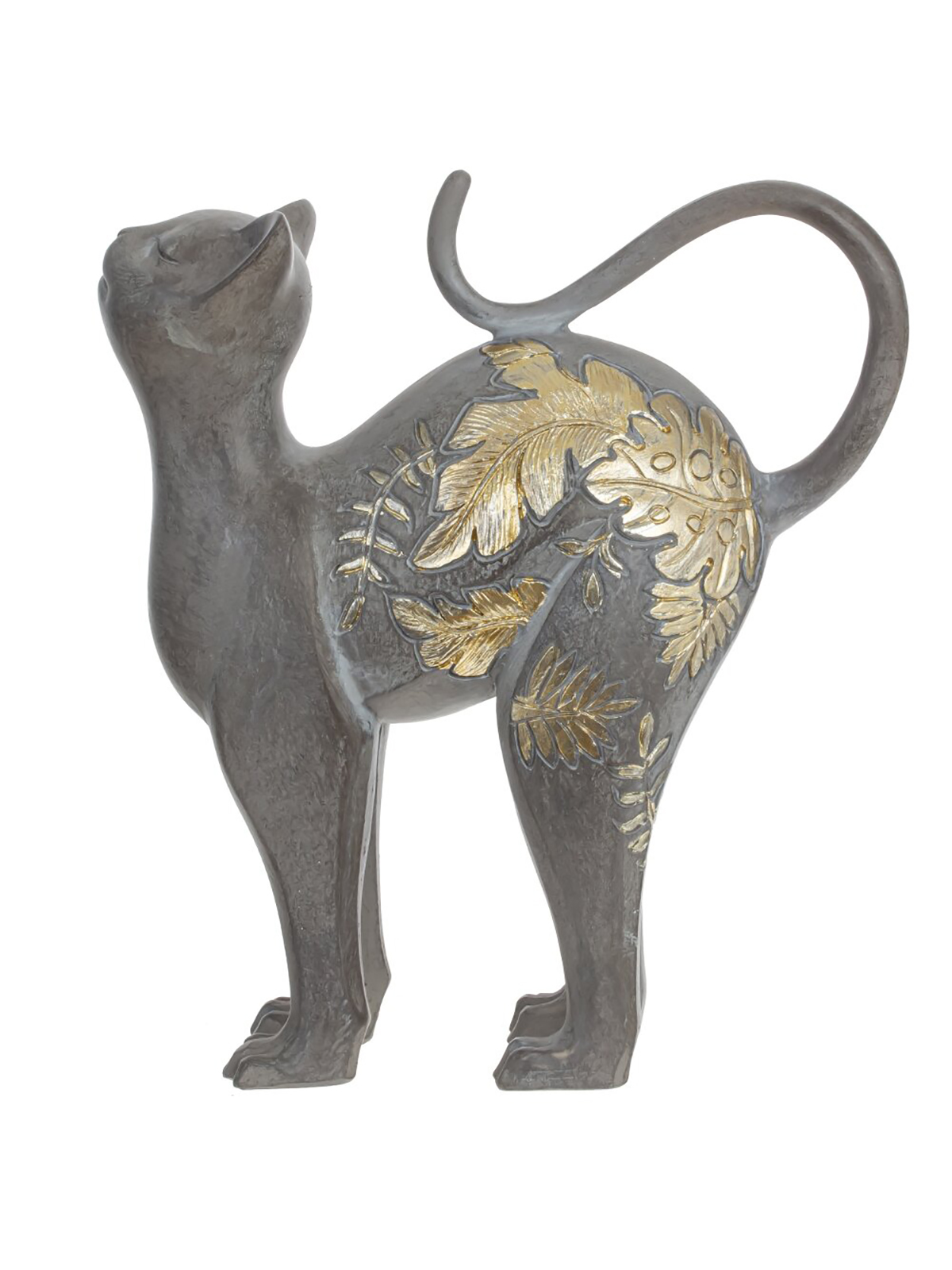 

Фигурка декоративная Remecoclub Кошка, из полимера, 21x19x7 см, Коричневый