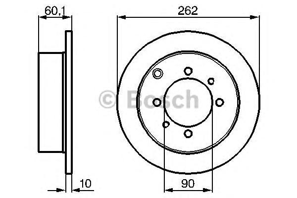 

0 986 478 655_диск тормозной задний mitsubishi galant 2.0-2.5d 91>/lancer 03>