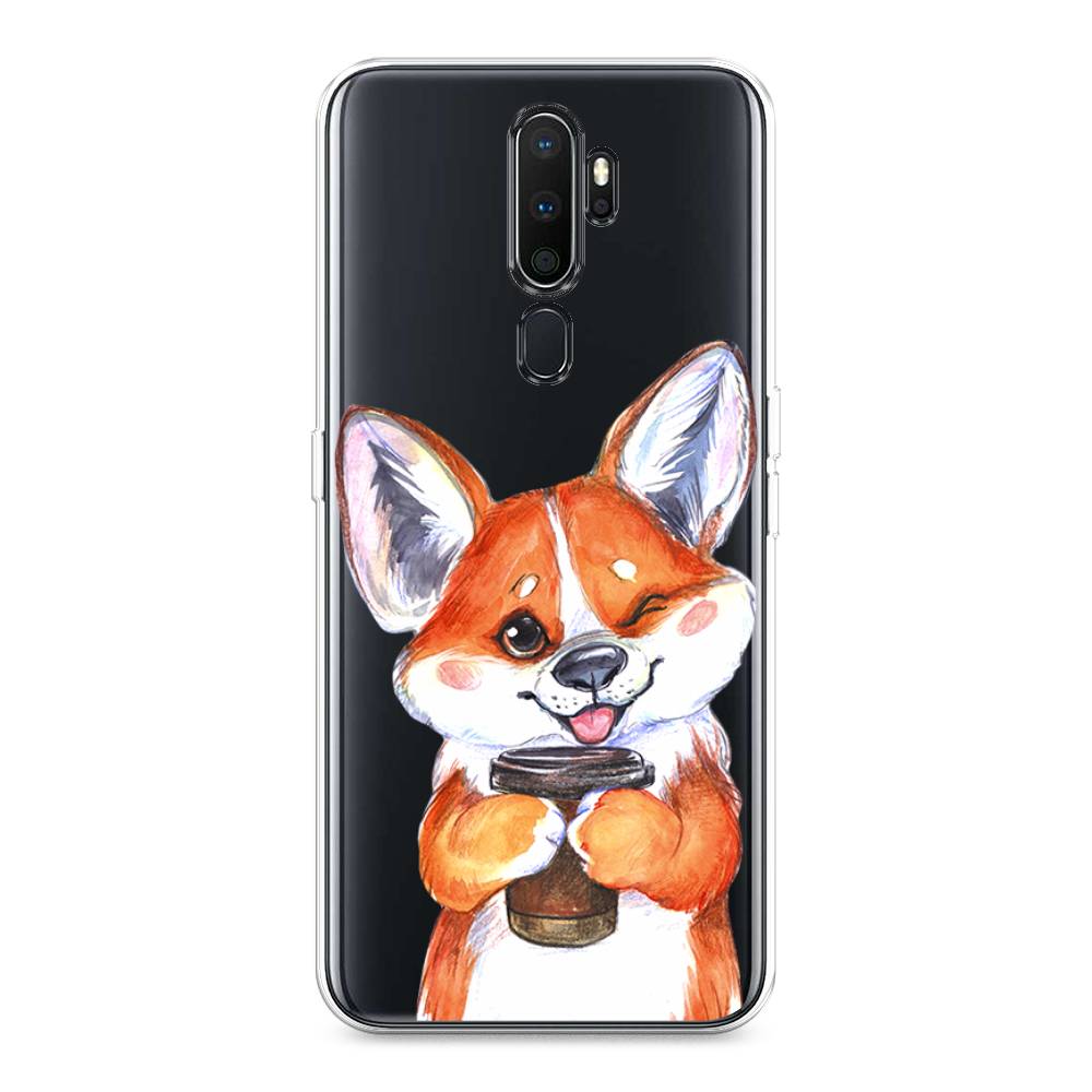 

Чехол на Oppo A5 "Корги с кофе", Оранжевый;белый, 251950-4