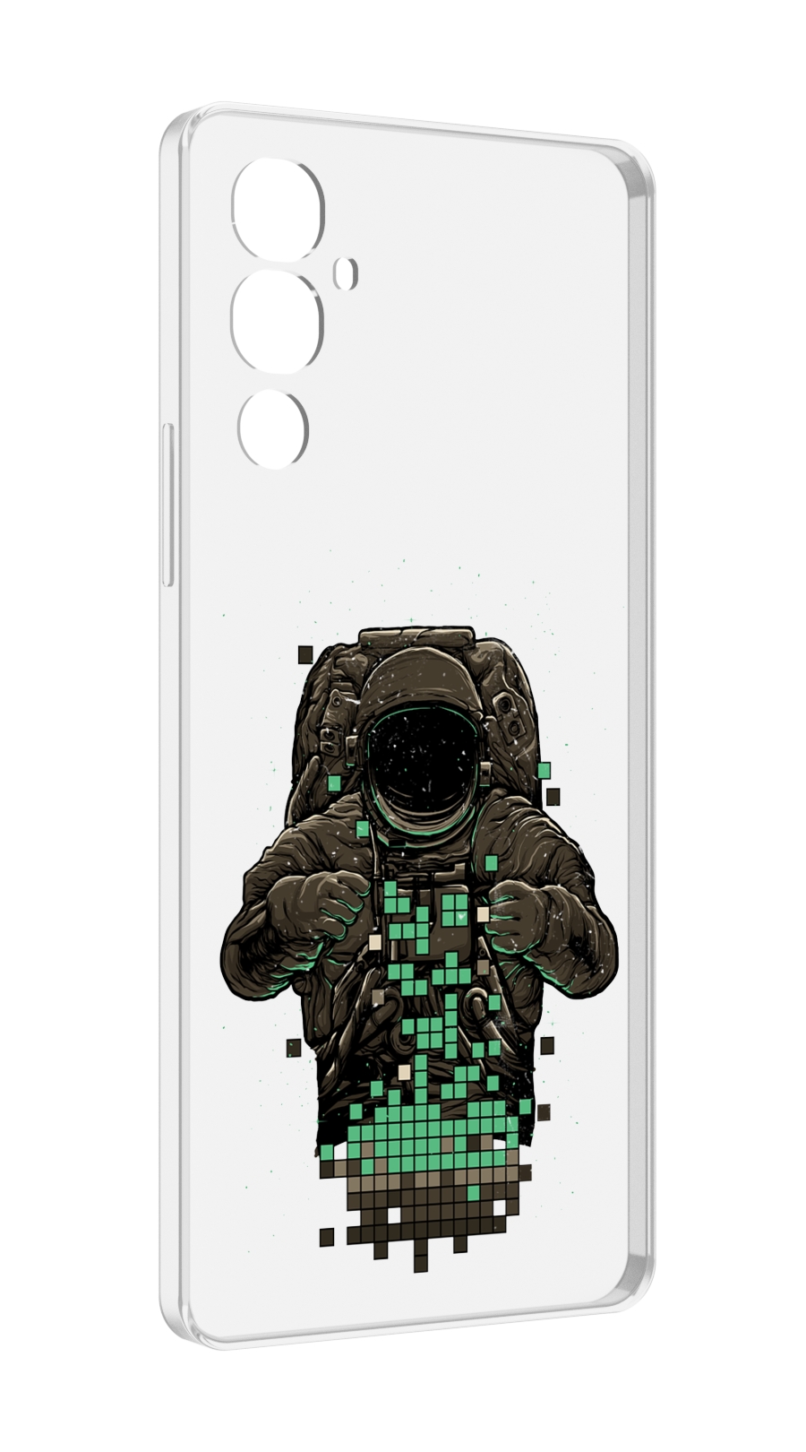 

Чехол MyPads космонавт с пикселями для Tecno Pova 4, Прозрачный, Tocco