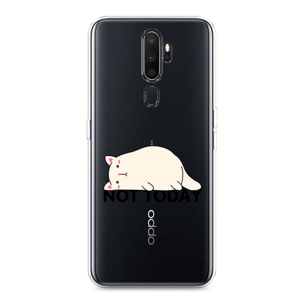 

Чехол на Oppo A5 "Cat not today", Белый;розовый;черный, 251950-1