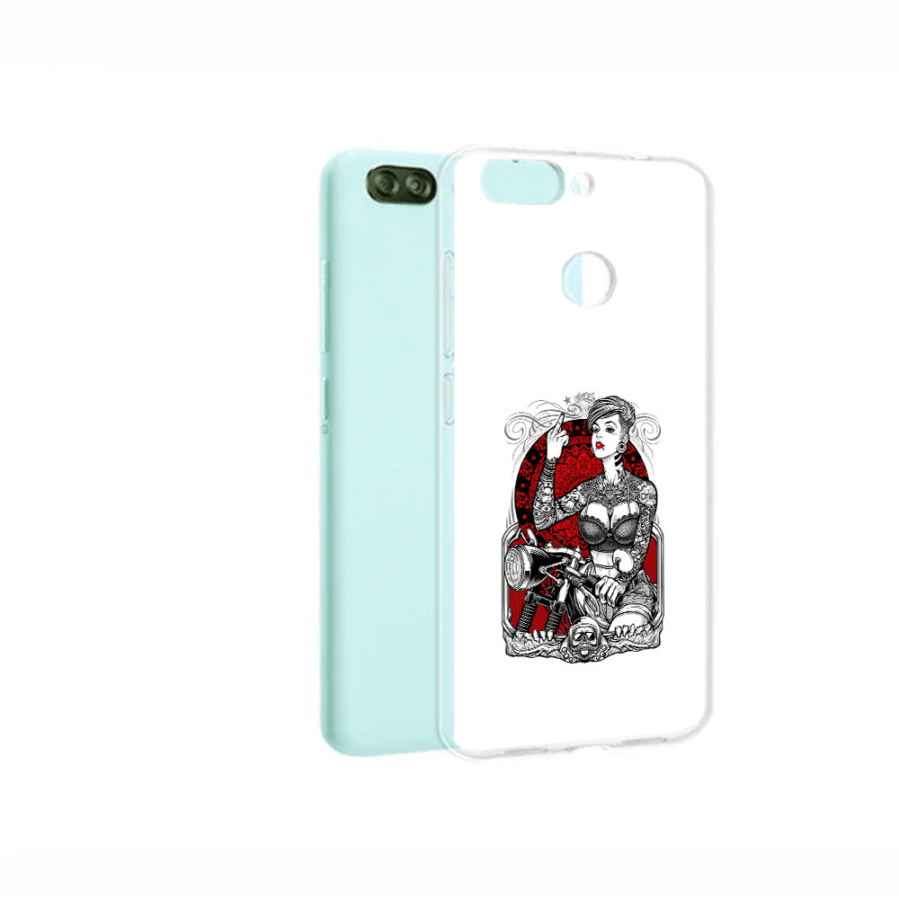 Чехол MyPads Tocco для ZTE Blade V9 Vita девушка на мотоцикле (PT136572.445.308)